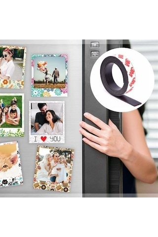 Yapışkanlı Şerit Mıknatıs Magnet Kes Kullan Güçlü Sağlam Pratik