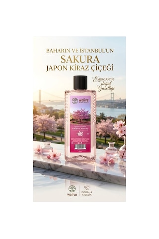 Welive Sakura Japon Kiraz Çiçeği Kolonyası 400 Ml 80 Derece