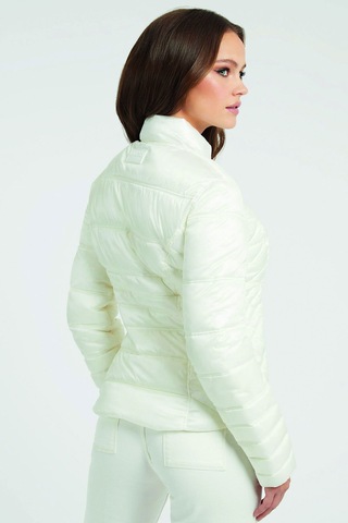 Guess Çift Taraflı Şişme Mont Beyaz