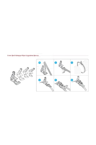 TORK - 9mm Metal Rulo Kelepçe - 30 Metre