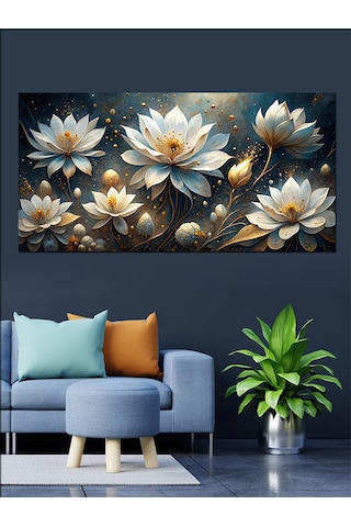 Kanvas Tablo Beyaz Lotus Çiçekleri