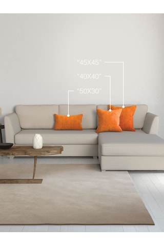 Br Perle Home Daily Series Mandalina Rengi Kırlent Yastık Kılıfı Turuncu