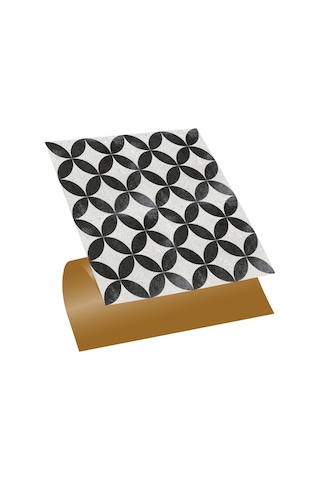 Tink KENDİNDEN YAPIŞKANLI YUVARLAK RETRO DESENLİ PVC KARO 30X30