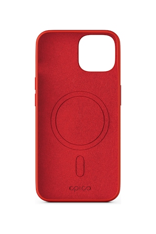 Epico Apple Uyumlu iPhone 15 Plus Mag+ Silikon Kılıf Dark Red Kırmızı
