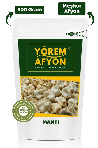 Yörem Afyon Meşhur Afyon'un El Emeği Bol Yumurtalı Yağsız Etsiz Odun Ateşinde Kızartılmış Anne Mantısı 500gr.