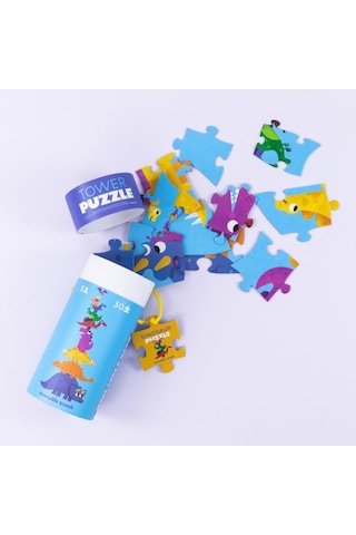 Crocodile Creek Dev Kule Puzzle 30 Parça Dinozor