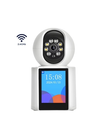 Apronx 2k Wifi Akıllı Bebek Güvenlik Kamerası Ekranlı 360 Ptz Hareket Takip Type-c 5v