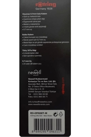 Visumax 0.7 Roller 4 Lü Set Mavi