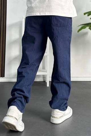 Edwox Erkek Baggy Kalıp Pantolon Lacivert Edw130