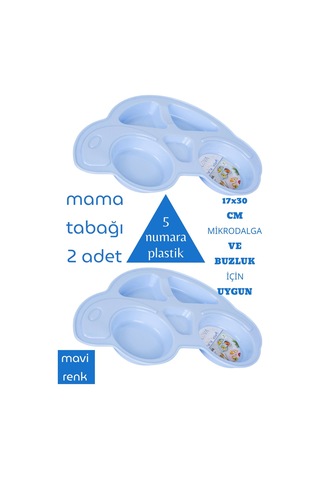 Mama Tabağı 2 Adet 17x30 Cm Mikrodalga Ve Buzluk İçin Uygun 5 Numara Plastik