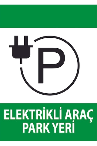 Elektrikli Araç Park Yeri Uyarı Levhası - 35x50 Foreks - Aş2 Elektrikli Araç Park Yeri Uyarı Levhası - 35x50 Foreks - Aş2
