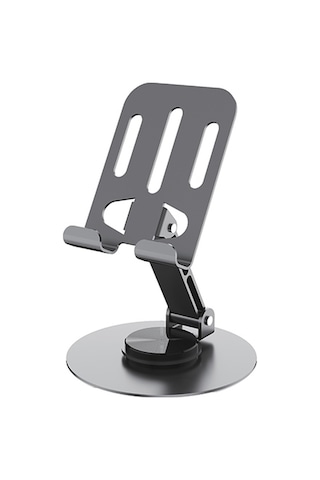Acl Metalik Telefon Ve Tablet Tutucu Stand - Atd-01 360 Derece Dönen, Katlanabilir Ve Silikon Koru
