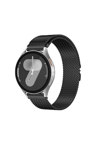 Samsung Uyumlu Galaxy Watch 46mm Sys Krd-25 Metal Hasır Kordon - Siyah