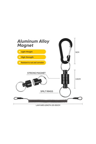 Youtek Kırmızı Aluminyum Alüminyum Pvc Manyetik Kanca, Balıkçılık Gereçlerini Güvenli Tutar, 3kg Dayanıklılık, 35cm Uzunluk