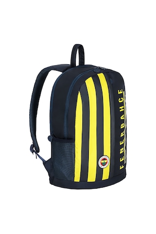 Fenerbahçe Lisanslı Amblemli Çubuklu Paraşüt Kumaş Okul Sırt Çantası 25701 Lacivert