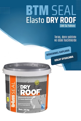 Seal Elasto Dry Roof Reçine Esaslı Su Yalıtım Malzemesi Beyaz 20 Kg