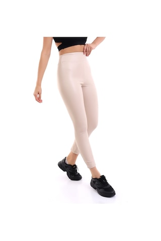 Winmoda34 Içi Kürklü Deri Tayt Ekru
