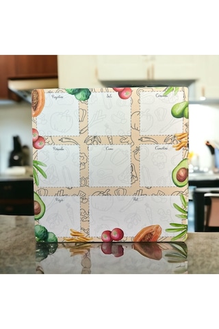 19.5x19.5cm 52 Yaprak Haftalık Planner - Kitchen Diğer