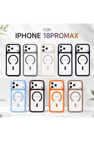 Bikapak Magsmıle Apple iPhone Uyumlu 18/17 Siyah Kapak