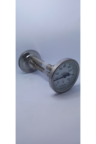 Pakkens Bi-metal Termometre Ø63 Mm - 0/+160 C - 10 Cm Arkadan Bağlantılı G1/2" 2'li Paket