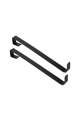 Springsun Siyah Metal Noel Gergi Kancası - Dayanıklı, Çok Amaçlı - Kapı, Duvar Dekorasyonu İçin 2 Adet