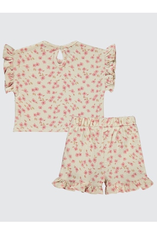 Civil Baby Kız Bebek Şortlu Takım 6-18 Ay Bej Bej