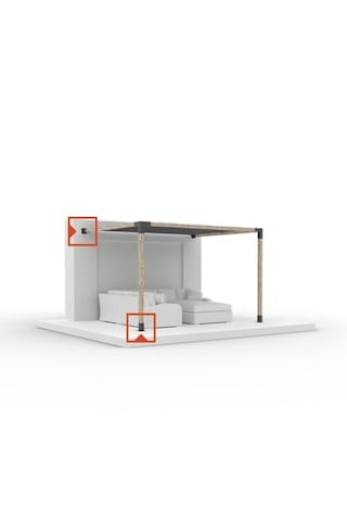 9 X 9 Ahşap Kolonlar İçin Pergola Yer Ve Duvara Montaj Braketi