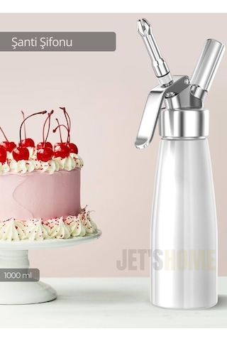 Krem Dağıtıcı Şanti Sifonu Tatlı Hazırlama Sifonu Krema Sifonu Whip Sifon Alüminyum 1000 Ml