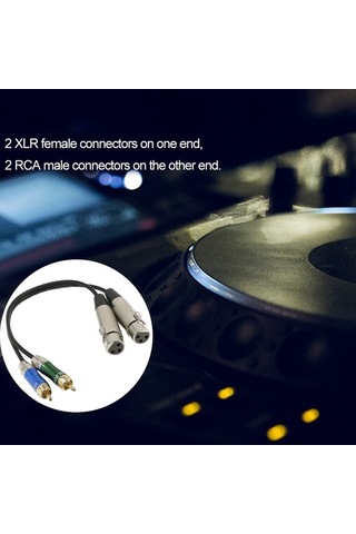 Novahub 2'li Xlr-rca Erkek Ses Bağlantı Kablosu, 29.5cm, Multimedya Uygun, Hd Ses Kablo