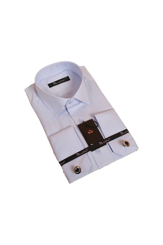 Dicotto Mavi Rahat Kesim Micro Kumaş Kol Düğmeli Regular Fit Erkek Gömlek - 190-4 001