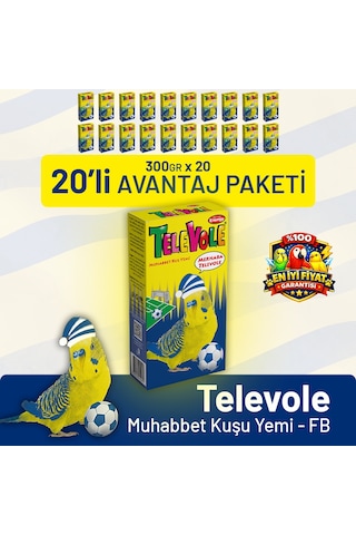 Televole Muhabbet Kuşu Yemi Fb - 20 Adet 300 G
