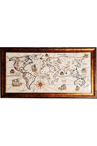 Jumeax Old Map Piri Reis Mermer Tablo