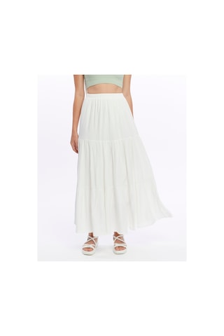 Eva Uzun Etek Ekru