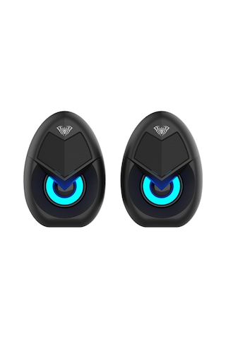 Aula N-69 2 3w Rgb Led Işıklı Masaüstü Oyuncu Laptop Pc Bilgisayar Hoparlörü