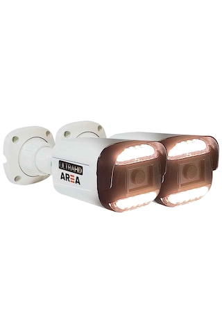 5 Mp Sony Lens 2 Kameralı 1080p Ahd Warmled Işıklı Dış Mekan 12 Ledli Ultrahd Güvenlik Kamerası