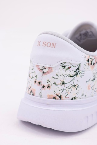 3d Dijital Baskı Kadın Alex Mcqueen Beyaz - Çiçek Desenli Sneaker Beyaz-çiçek