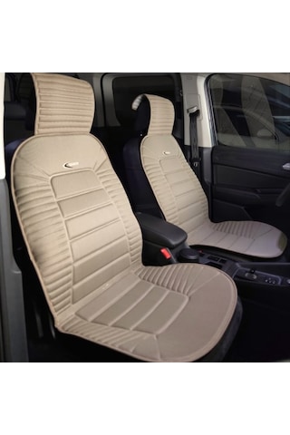 Opel Adam İle Uyumlu Lüks Oto Koltuk Minderi Ortopedik 2 Li Set Bej 1 Set