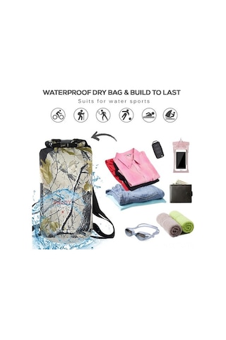 Novahub Su Geçirmez 20l Sırt Çantası - Kamp, Deniz Ve Doğa Sporları İçin Yeşil Renk Taş - Yeşil