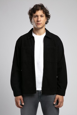 Lee Cooper Ander Erkek %100 Pamuk Dokuma Ceket Siyah-20387 Siyah