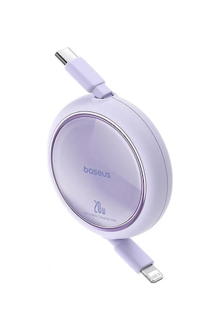 Baseus Free2pull Mini Makaralı Type-c To Lightning 20w Kablo 1 Mt Mor