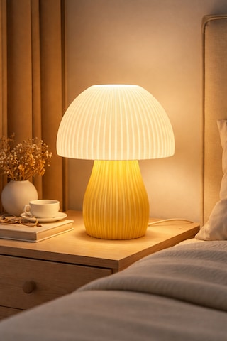 Elegant Abajur - Özel Tasarım Modern Ve Şık Masa Lambası - Gold Beyaz - Gold