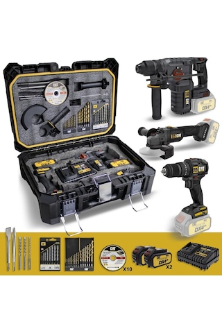 Cat DXK302 DX1010 + DX2150 + DX3131 3 Parça Kombo Set + 39 Parça Aksesuar Seti