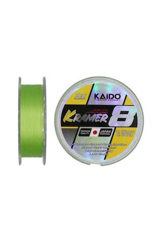 Kaido Kramer Japan 8x Braid 150 Mt 0,12mm Lime Green İp Misina - Standart
