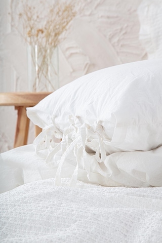 Ecocotton Ayda Çift Kişilik Nevresim Takımı %100 Organik Pamuk Dokuma Krem 200x220 Cm-1492 Krem