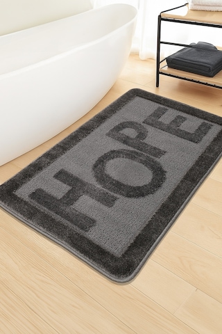 Doğal Kaymaz Taban Banyo Paspas Uzun Ömürlü Yumuşak Dokulu Su Emici Yıkanabilir Hope 60x100 Antrasit