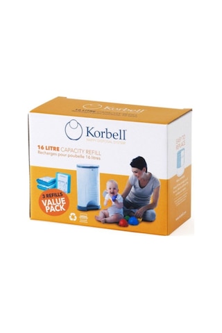 Korbell 1485 Adet Kirli Bebek Bezi Kapasiteli Çöp Poşeti
