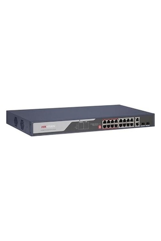 Hikvision DS-3E0318P-E(C) 16 Port 225 W Full PoE 10-100 2X Uplink - 2X SFP Yönetilemez Switch