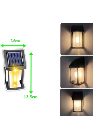 Sl-08 2'li Dekoratif Bağ Bahçe Balkon Solar Güneş Enerjili Lamba