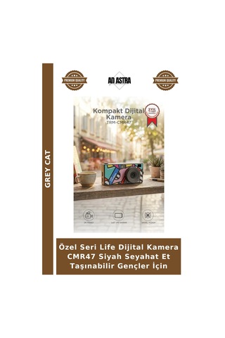Özel Seri Life Dijital Kamera Cmr47 Siyah Seyahat Et Taşınabilir Gençler İçin
