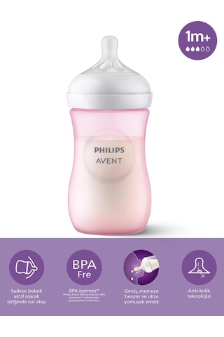 Philips Avent Natural Response Pp Pembe Biberon 1+ Ay 260 Ml Scy9 Çok Renkli